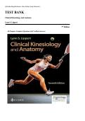 Clinical Kinesiology and Anatomy 7th Edition by Lynn Lippert &ndash; Complete Test Bank with 100&percnt; Verified Answers for All Chapters &ndash; Master Anatomy & Kinesiology