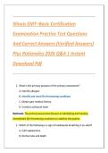 Illinois EMT&ndash;Basic Certification &NewLine;Examination Practice Test Questions &NewLine;And Correct Answers &lpar;Verified Answers&rpar; &NewLine;Plus Rationales 2026 Q&A &vert; Instant &NewLine;Download Pdf