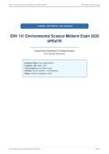 ENV 101 Environmental Science Midterm Exam 2026&NewLine;UPDATE