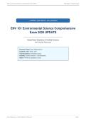 ENV 101 Environmental Science Comprehensive&NewLine;Exam 2026 UPDATE