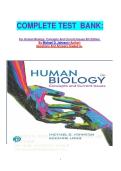 COMPLETE TEST  BANK&colon;&NewLine;&NewLine;&NewLine;For Human Biology&colon; Concepts And Current Issues 9th Edition By Michael D&period; Johnson &lpar;Author&rpar;&NewLine;Questions And Answers Graded A&plus;&NewLine;