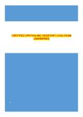 Certified Ophthalmic Assistant &lpar;COA&rpar; Exam &ndash; Complete Q&A Bank with Correct Answers &ndash; Master Ophthalmic Techniques&comma; Refraction&comma; Tonometry&comma; Slit Lamp&comma; Ocular Pathology & Surgical Procedures