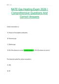 NATE Gas Heating Exam 2026 &vert; &NewLine;Comprehensive Questions And &NewLine;Correct Answers 