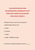NATE GAS HEATING FINAL EXAM &NewLine;2025&sol;2026&lpar;QUESTIONS & ANSWERS&rpar;WITH STUDY &NewLine;GUIDE EXPERT VERIFIED FOR GUARANTEED &NewLine;PASS&vert;&vert;ALREADY GRADED A&plus;