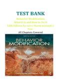 TEST BANK of  Behavior Modification&colon; What It Is and How to Do It 12th Edition by Garry Martin & Joseph J&period; Pear&period; All Chapters Covered&NewLine;