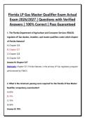 Florida LP Gas Master Qualifier Exam Actual Exam 2026&sol;2027 &vert; Questions with Verified Answers &vert; Complete Package Bundle
