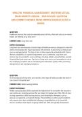 MHA 706 FINANCIAL MANAGEMENT MIDTERM ACTUAL EXAM NEWEST VERSION  REVISED QUESTION AND CORRECT ANSWER FROM VERIFIED SOURCES RATED A&period;2026&sol;2027 FREQUENTLY TESTED Q&A FROM PAST PAPERS &ndash; MOST EXPECTED QUESTIONS FOR THE EXAM &ndash; MUST KNOW BEFORE THE EXAM&period;&NewLine;GRADE&period;