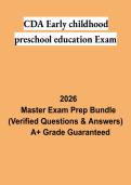 CDA Early Childhood Preschool Education Exam PDF &vert; CDA Study Guide&comma; Practice Questions & Child Development Review 2026