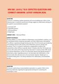 MN 566 &semi;Unit 6&comma; 7 & 8 EXPECTED QUESTION AND&NewLine;CORRECT ANSWERS LATEST VERSION &period;&period;2026&sol;2027 FREQUENTLY TESTED Q&A FROM PAST PAPERS &ndash; MOST EXPECTED QUESTIONS FOR THE EXAM &ndash; MUST KNOW BEFORE THE EXAM&period;