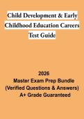 Child Development & Early Childhood Education Careers Test Guide PDF &vert; Study Guide&comma; Practice Questions & Exam Review 2026
