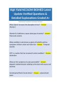 High Yield NCCAOM BIOMED Latest Update Verified Questions & Detailed Explanations Graded A&plus;&period;