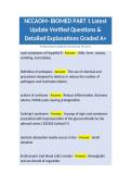NCCAOM- BIOMED PART 1 Latest Update Verified Questions & Detailed Explanations Graded A&plus;
