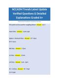 NCCAOM Trends Latest Update Verified Questions & Detailed Explanations Graded A&plus;&period;