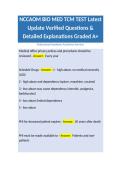 NCCAOM BIO MED TCM TEST Latest Update Verified Questions & Detailed Explanations Graded A&plus;