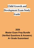 Child Growth and Development Exam Study Guide PDF &vert; Developmental Milestones&comma; Practice Questions & Exam Review 2026