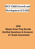 DCF Child Growth & Development &lpar;CGAD&rpar; PDF &vert; Florida DCF Study Guide&comma; Practice Questions & Exam Review 2026