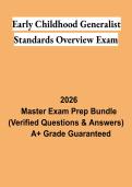 Early Childhood Generalist Standards Overview Exam PDF &vert; Teacher Standards Study Guide&comma; Practice Questions & Exam Review 2026