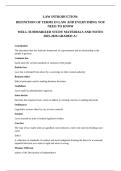 LAW INTRODUCTION&colon;&NewLine;DEFINITION OF TERMS IN LAW AND EVERYTHING YOU NEED TO KNOW &NewLine;WELL SUMMARIZED STUDY MATERIALS AND NOTES 2025-2026 GRADED A&plus;&NewLine;