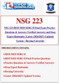 NSG 223 HESI MED SERG II Final Exam Practice Questions & Answers &lpar;Verified Answers&rpar; and Deep Expert Rationales &vert; Latest &lpar;2026&sol;2027&rpar; Updated Version - Herzing University