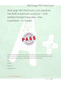 Med Surge HESI Real Exam 2 200 Questions &NewLine;Test Bank Actual Exam 2026&sol;2027 &ndash; 100&percnt; &NewLine;Verified &vert; Detailed Rationales &ndash; Pass &NewLine;Guaranteed &ndash; A&plus; Graded 