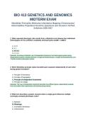 BIO 413 Genetics and Genomics Midterm Exam Questions and Answers Verified Solutions 2026 2027&lpar;1&rpar;&period;&NewLine;&NewLine;