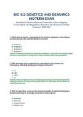 BIO 413 Genetics and Genomics Midterm Exam Questions and Answers Verified Solutions 2026 2027&period;&NewLine;&NewLine;
