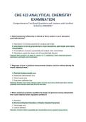 CHE 413 Analytical Chemistry Exam Questions and Answers Verified Solutions 2026 2027