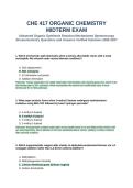 CHE 417 Organic Chemistry Midterm Exam Questions and Answers Verified Solutions 2026 2027&period;