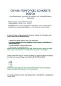 CIV 412 Structural Analysis II Practice Exam Questions and Answers 2026 2027&period;