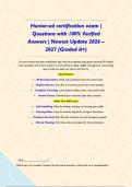 Hunter-ed certification exam &vert; Questions with 100&percnt; Verified Answers &vert; Newest Update 2026 &ndash; 2027 &lpar;Graded A&plus;&rpar;&NewLine;