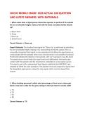NCCCO MOBILE CRANE  ACTUAL 100 QUESTION AND LATEST ANSWERS WITH RATIONALE&period; &period;2026&sol;2027 FREQUENTLY TESTED Q&A FROM PAST PAPERS &ndash; MOST EXPECTED QUESTIONS FOR THE EXAM &ndash; MUST KNOW BEFORE THE EXAM&period;