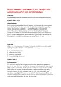 NCCCO OVERHEAD CRANE EXAM ACTUAL 100 QUESTION&NewLine;AND ANSWERS LATEST  WITH RATIONALES&period;&period;2026&sol;2027 FREQUENTLY TESTED Q&A FROM PAST PAPERS &ndash; MOST EXPECTED QUESTIONS FOR THE EXAM &ndash; MUST KNOW BEFORE THE EXAM&period;