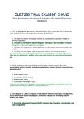 GLST 290 Final Exam Dr Chang Questions and Answers Verified Solutions 2026 2027&period;