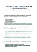 GLST 290 Global Studies Chapter 9 Final Examination Questions and Answers Verified Solutions 2026 2027&period;&NewLine;&NewLine;