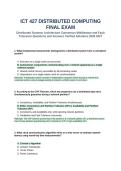 ICT 427 Distributed Computing Final Exam Questions and Answers Verified Solutions 2026 2027