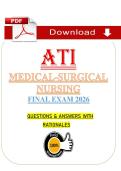 ATI Medical-Surgical Nursing Final Exam &lpar;PDF&rpar; &vert; &lpar;2026&rpar; Med-Surg Questions