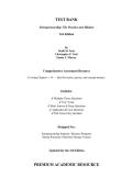 Entrepreneurship The Practice & Mindset 3rd Ed Test Bank