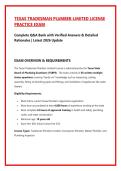 TEXAS TRADESMAN PLUMBER-LIMITED LICENSE &NewLine;PRACTICE EXAM