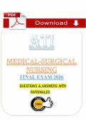 ATI Medical-Surgical Nursing Final Exam &lpar;PDF&rpar; &vert; &lpar;2026&rpar; Med-Surg Questions