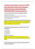 Certified Hemodialysis Technician Exam 2025&ndash;2026 &vert; Practice Q&A