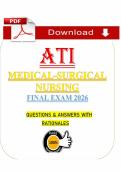 ATI Medical-Surgical Nursing Final Exam &lpar;PDF&rpar; &vert; &lpar;2026&rpar; Med-Surg Questions