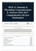 HESI A2 Anatomy & Physiology Exam Questions & Answers 2026&sol;2027 Comprehensive Review &lpar;Rationales&rpar;