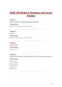 AAAE CM Module 2 Questions and Correct Answers