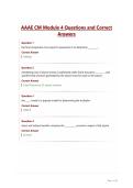 AAAE CM Module 4 Questions and Correct Answers