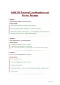 AAAE CM Training Exam Questions and Correct Answers