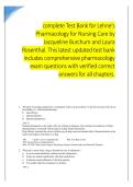 Lehne&rsquo;s Pharmacology for Nursing Care Test Bank &vert; Burchum & Rosenthal