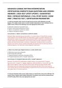 ADVANCED CARDIAC RHYTHM INTERPRETATION &NewLine;CERTIFICATION COMPLETE EXAM QUESTIONS AND VERIFIED &NewLine;ANSWERS &vert; 2026&ndash;2027 LATEST UPDATE &vert; GUARANTEED &NewLine;PASS &vert; DETAILED RATIONALES &vert; FULL STUDY GUIDE &vert; EXAM &NewLine;PREP &vert; PRACTICE TEST &vert; CERTIFICATION PREPARATION