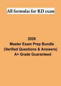 All Formulas for RD Exam PDF &vert; Registered Dietitian Nutrition Calculations Study Guide & Exam Prep 2026