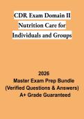 CDR Exam Domain II &ndash; Nutrition Care for Individuals & Groups PDF &vert; RD Study Guide&comma; Practice Questions & Exam Review 2026