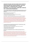 ADVANCED TRAUMA CARE FOR NURSES &lpar;ATCN&rpar; COMPLETE &NewLine;EXAM QUESTIONS AND VERIFIED ANSWERS &vert; 2026&ndash;2027 &NewLine;LATEST UPDATE &vert; GUARANTEED PASS &vert; DETAILED &NewLine;RATIONALES &vert; FULL STUDY GUIDE &vert; EXAM PREP &vert; PRACTICE &NewLine;TEST &vert; CERTIFICATION PREPARATION